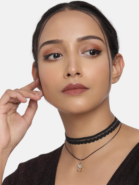 

DressBerry Black Synthetic Choker Necklace
