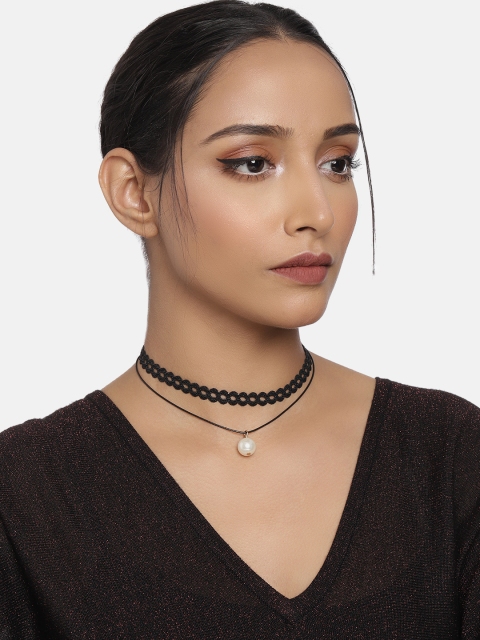 

DressBerry Women Black Choker Necklace