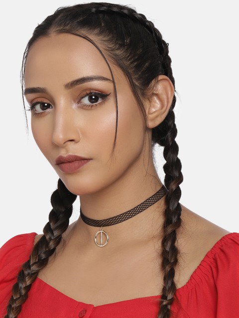 

DressBerry Black Charm Choker Necklace