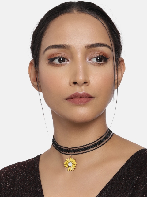 

DressBerry Black Synthetic Choker Necklace