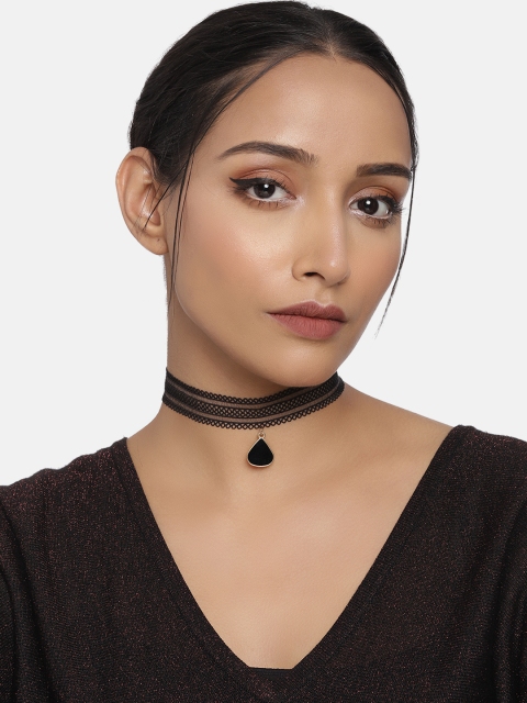 

DressBerry Women Black Choker Necklace