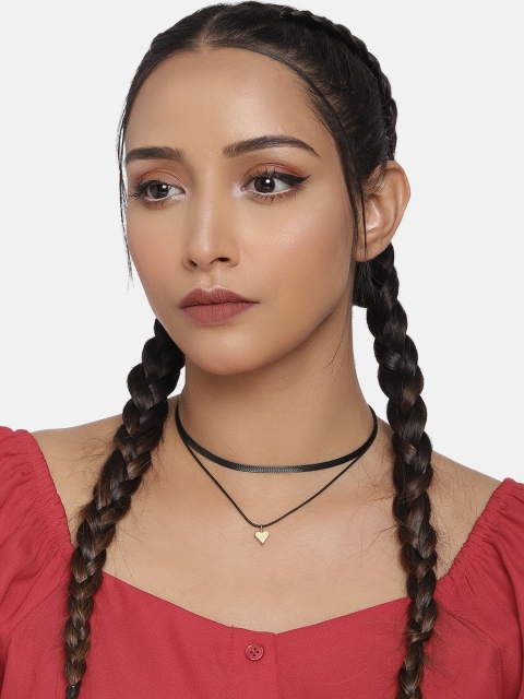 

DressBerry Black Layered Choker Necklace
