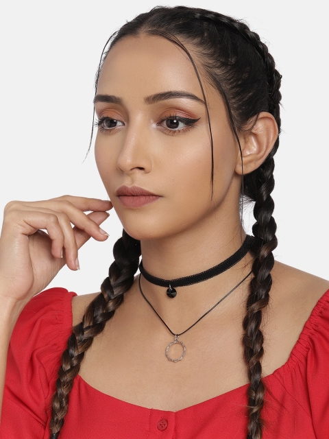 

DressBerry Black Layered Choker Necklace