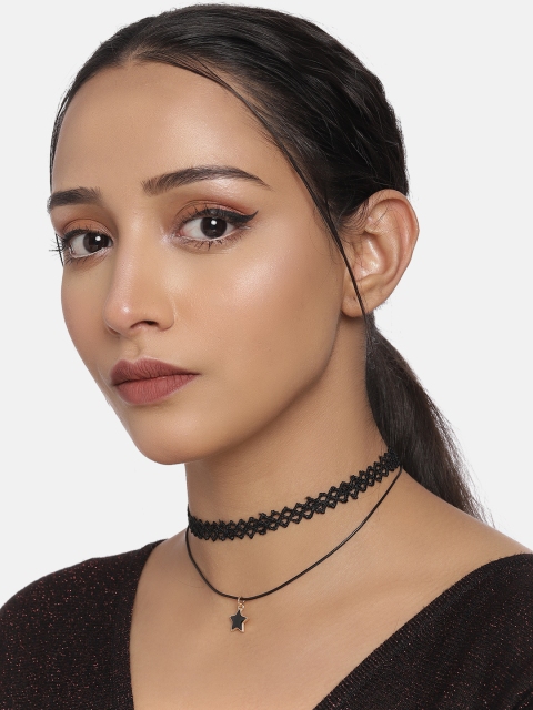 

DressBerry Black Synthetic Choker Necklace