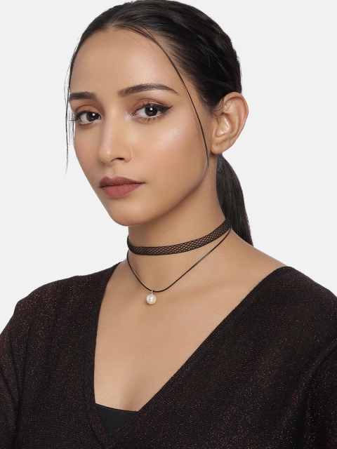 

DressBerry Women Black Choker Necklace