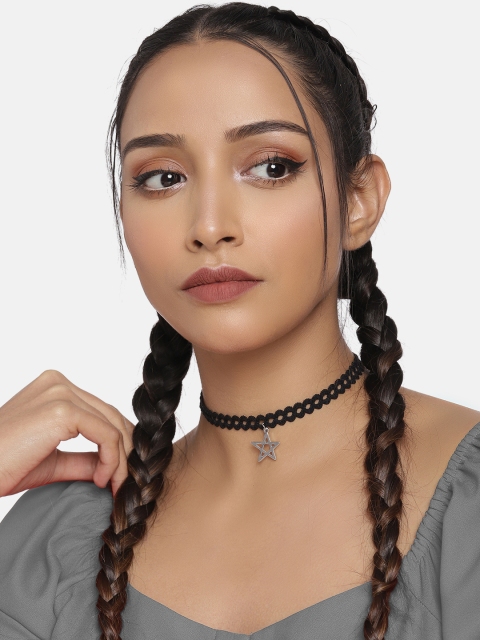

DressBerry Women Black Choker Necklace