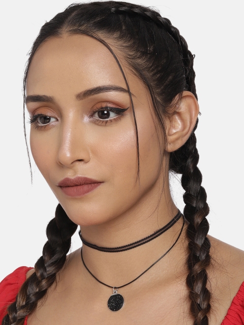 

DressBerry Black Double-Strand Choker Necklace