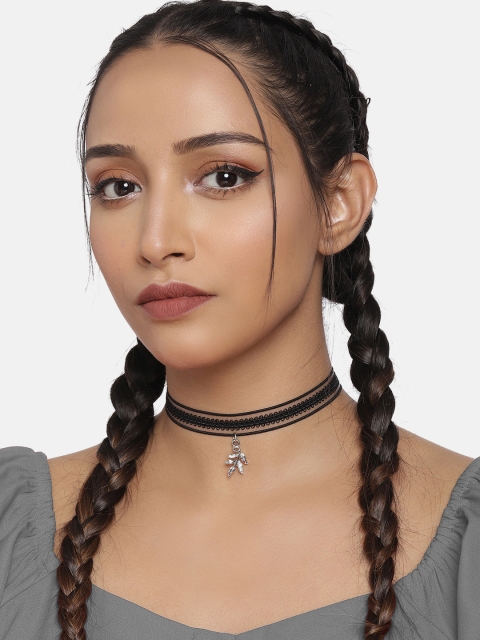 

DressBerry Women Black Choker Necklace