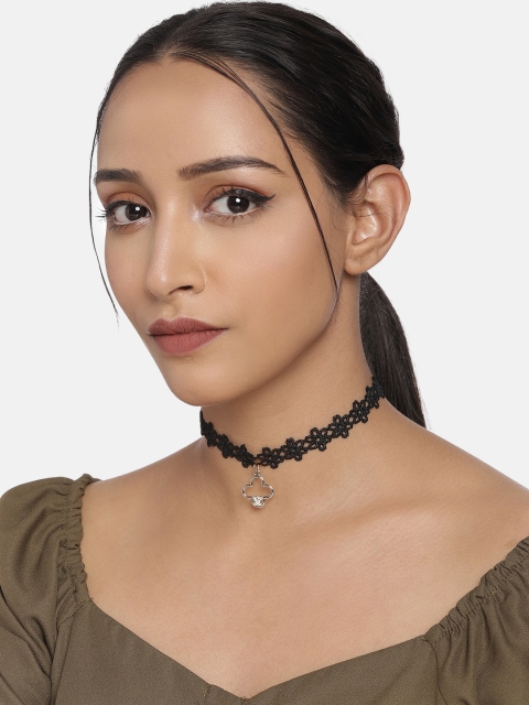 

DressBerry Women Black Choker Necklace
