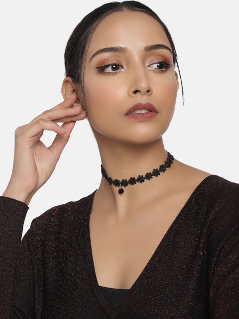 

DressBerry Black Synthetic Choker Necklace