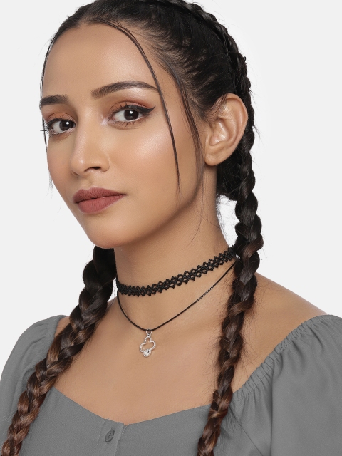 

DressBerry Black Layered Choker Necklace