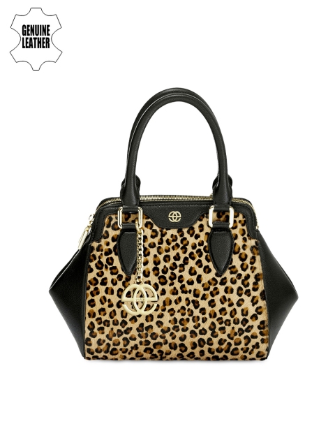 

Eske Brown & Black Animal Print Genuine Leather Handbag
