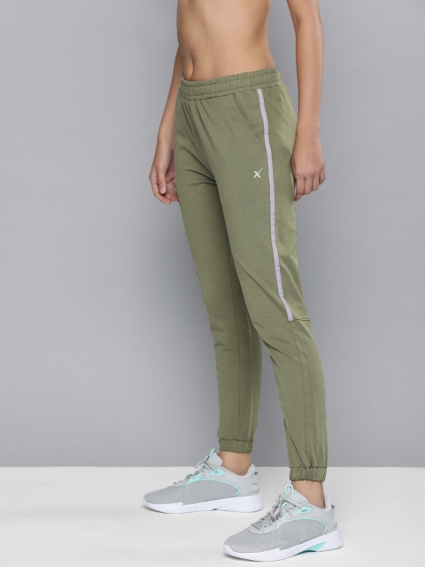 

HRX By Hrithik Roshan Women Burnt Olive Solid Slim Fit Lycra Rapid-Dry Antimicrobial Training Joggers