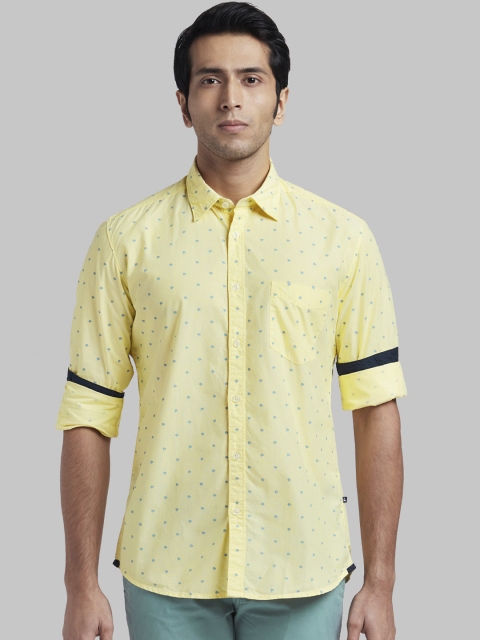 

Parx Men Yellow Slim Fit Printed Casual Shirt