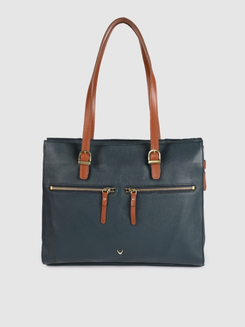 

Hidesign Navy Blue Textured EE NEPTUNE Leather Shoulder Bag