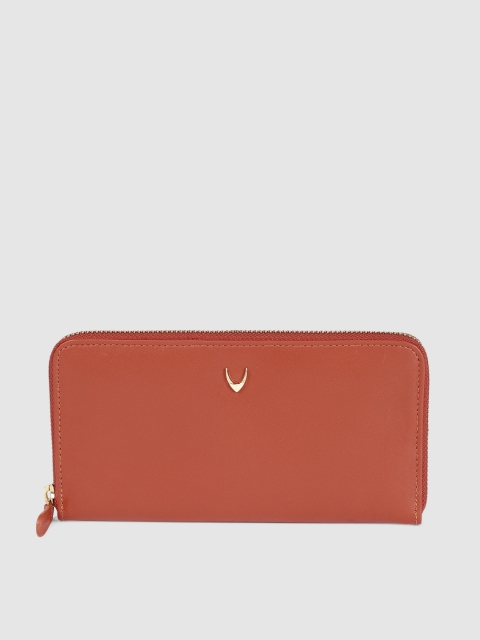 

Hidesign Women Orange Solid Zip Around Wallet