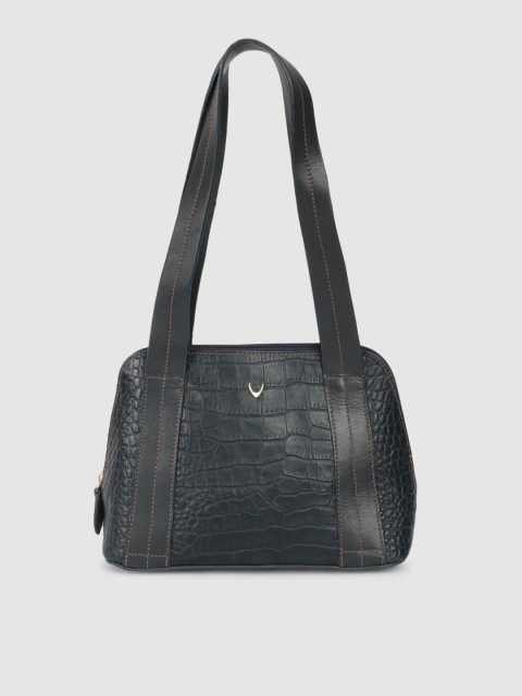 

Hidesign Navy Blue Animal Textured NATALIA Leather Shoulder Bag