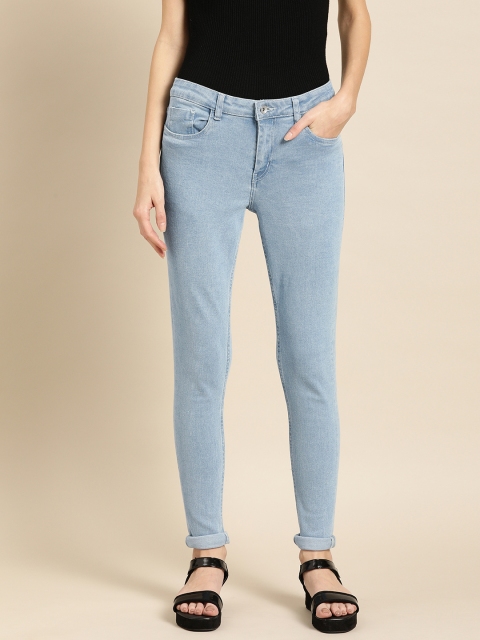 

ether Women Blue Skinny Fit Mid-Rise Clean Look Stretchable Jeans