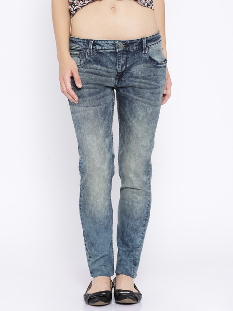 

Ed Hardy Blue Acid Washed Super Skinny Stretchable Jeans