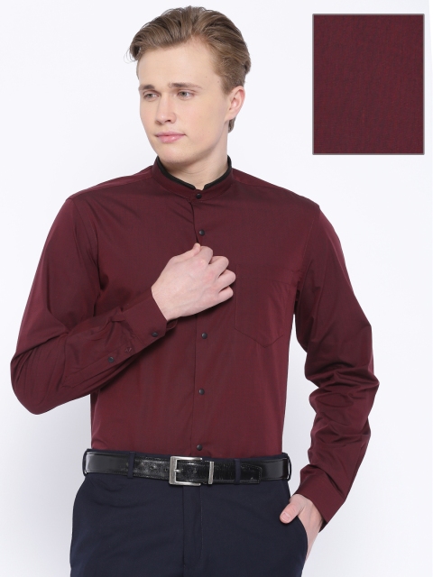 

Black Coffee Maroon Slim Formal Shirt