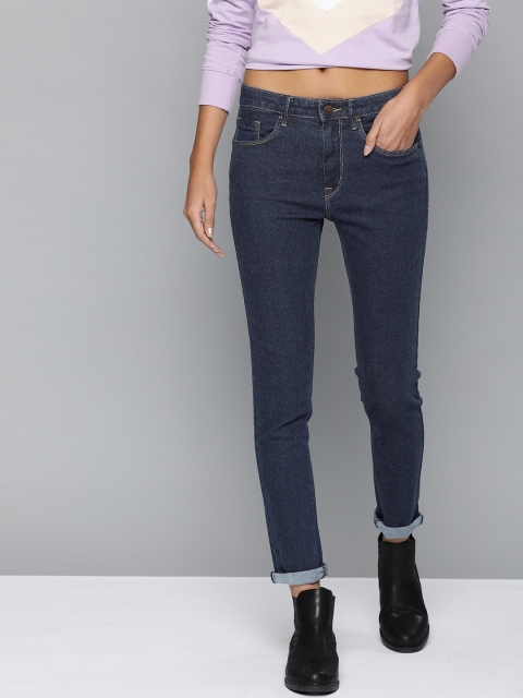 

HERE&NOW Women Blue Skinny Fit High-Rise Clean Look Stretchable Jeans
