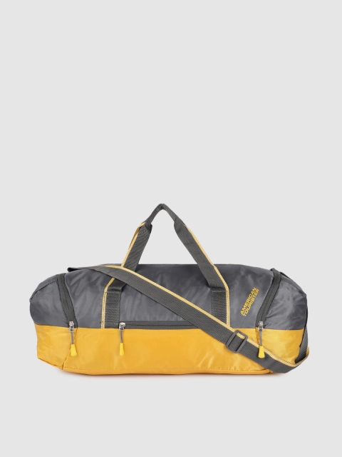 

AMERICAN TOURISTER Unisex Yellow and Grey Colourblocked AMT ZEAL Duffel Bag