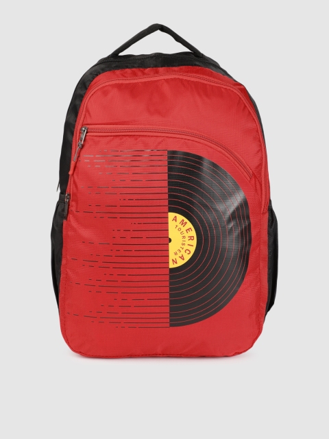 

AMERICAN TOURISTER Unisex Red & Black Graphic AMT TIMBO+ Backpack