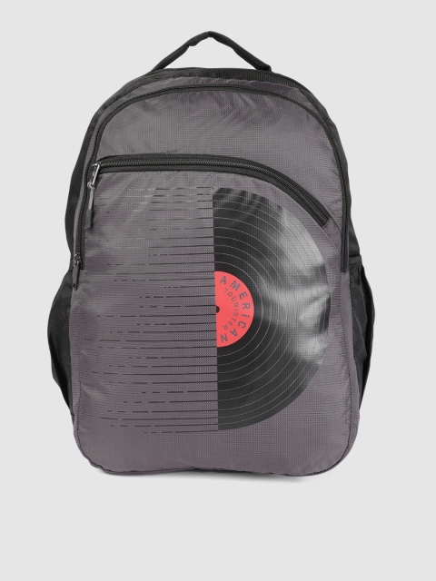 

AMERICAN TOURISTER Unisex Grey & Black Graphic AMT TIMBO+Backpack