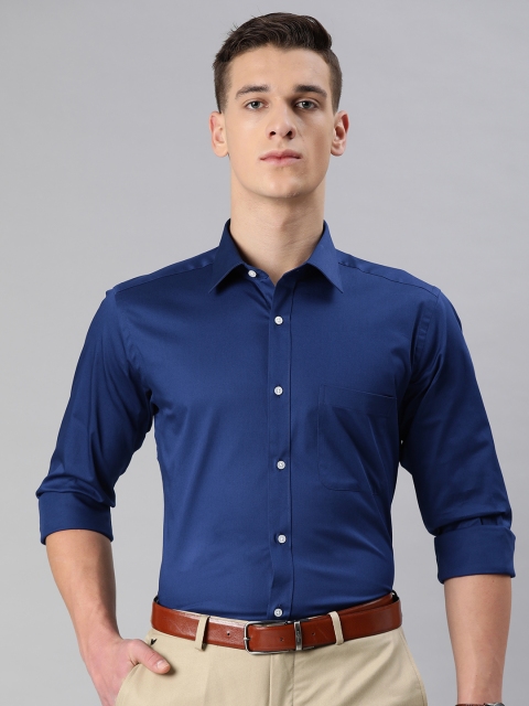 

Raymond Men Blue Slim Fit Solid Formal Shirt