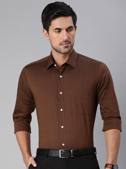

Raymond Men Brown Slim Fit Solid Formal Shirt
