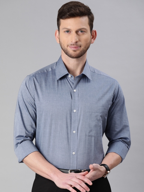 

Raymond Men Blue Slim Fit Solid Formal Shirt