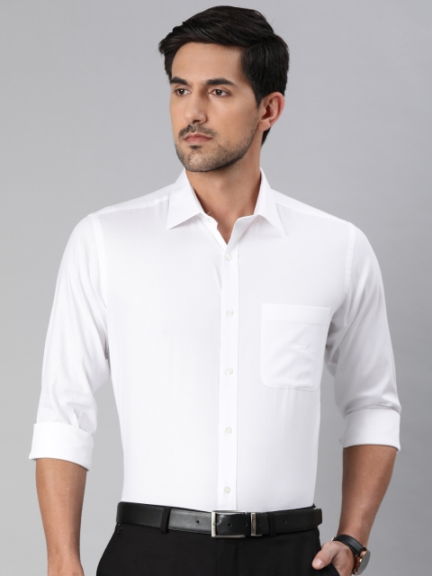 

Raymond Men White Slim Fit Self Design Formal Shirt