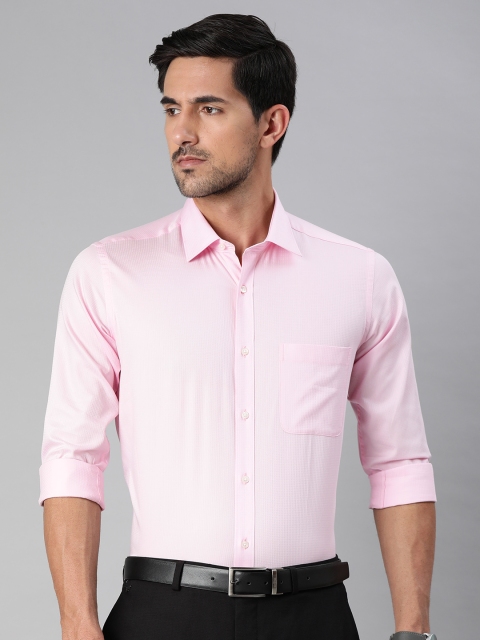 

Raymond Men Pink Slim Fit Self Design Formal Shirt