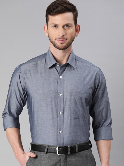 

Raymond Men Grey Pure Cotton Slim Fit Solid Formal Shirt