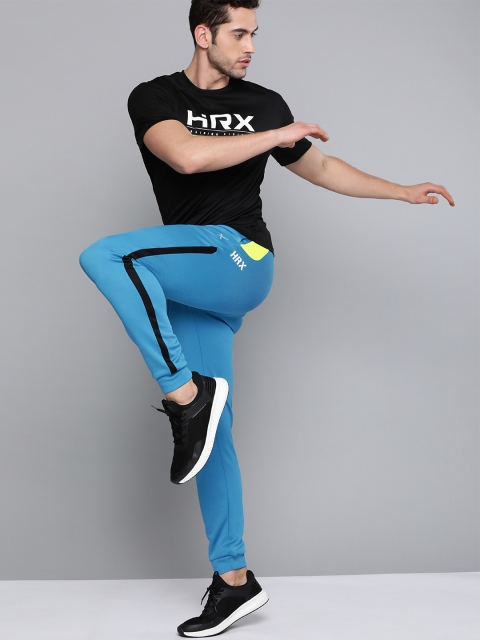 

HRX By Hrithik Roshan Men Flight Colourblock Slim Fit Rapid-Dry Antimicrobial Training Joggers, Blue