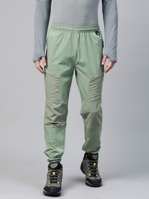 

HRX By Hrithik Roshan Men Green Solid Regular Fit Mid-Rise Rapid-Dry Outdoor Joggers