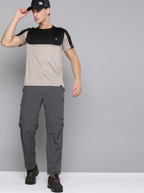 

HRX By Hrithik Roshan Men Wet Weather Colourblock Rapid-Dry Antimicrobial Anti-Static Outdoor Tshirt, Grey