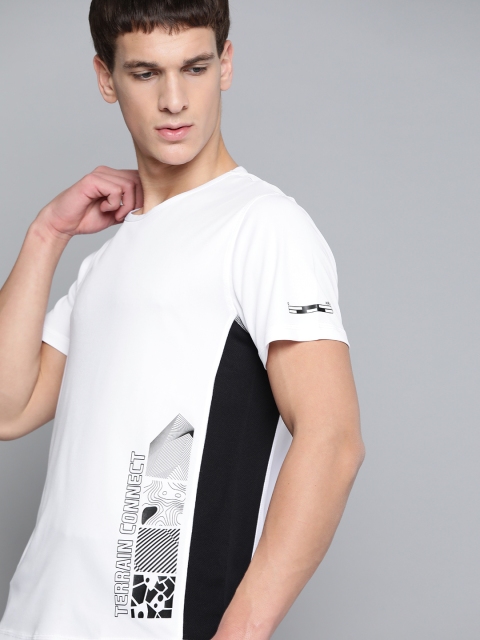 

HRX By Hrithik Roshan Men Optic White & Jet Black Typographic Rapid-Dry Antimicrobial Anti-Static Outdoor Tshirt