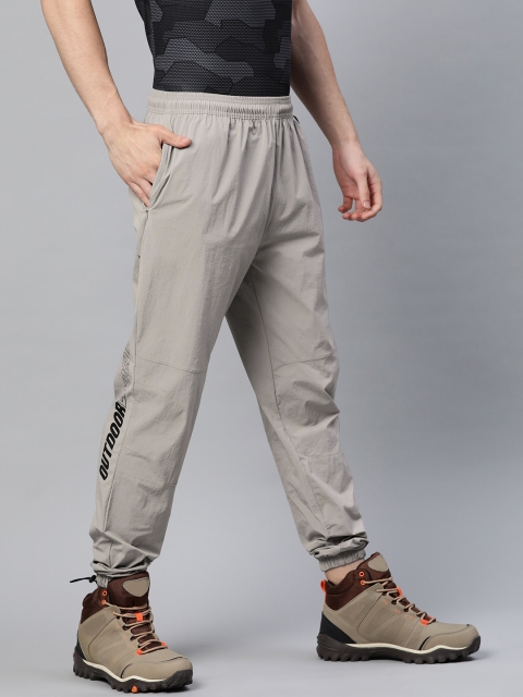 

HRX By Hrithik Roshan Men Wet Weather Typographic Regular Fit Rapid-Dry Outdoor Joggers, Grey