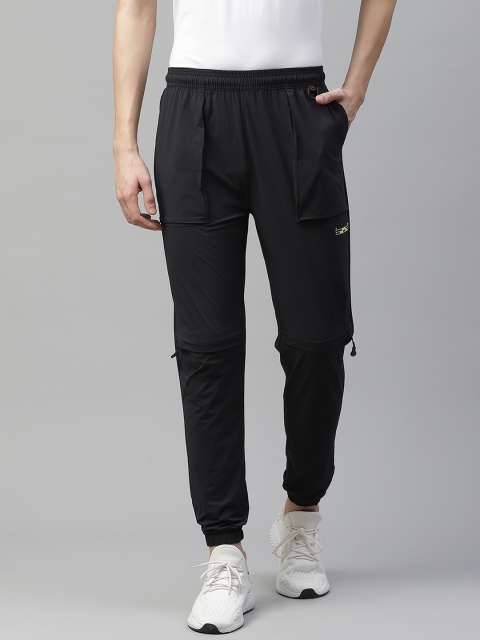 

HRX By Hrithik Roshan Men Jet Black Solid Regular Fit Mid-Rise Rapid-Dry Outdoor Joggers