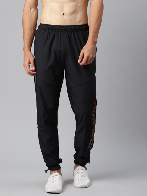 

HRX By Hrithik Roshan Men Jet Black & Wet Weather Typographic Rapid-Dry Outdoor Joggers