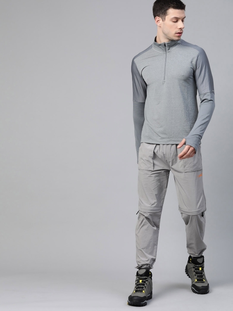

HRX By Hrithik Roshan Men Wet Weather Solid Regular Fit Mid-Rise Rapid-Dry Outdoor Joggers, Grey