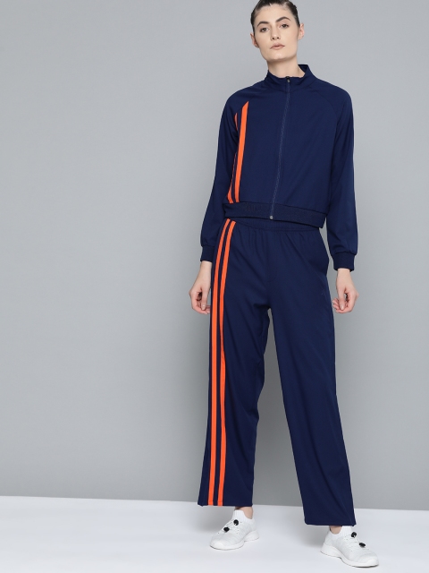 

HRX By Hrithik Roshan Women Navy Blue Solid Lifestyle Tracksuit