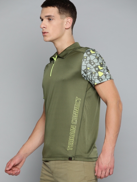 

HRX By Hrithik Roshan Men Winter Moss Typographic Rapid-Dry Antimicrobial Anti-Static Racketsport Tshirt, Olive