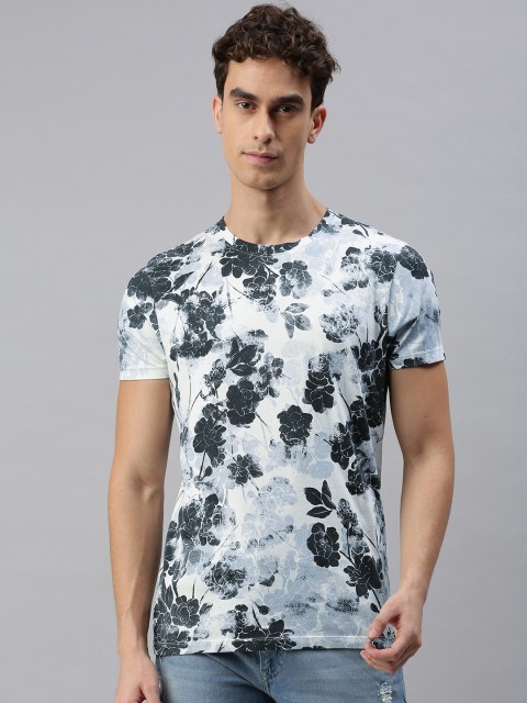 

Jack & Jones Men White Printed Round Neck T-shirt