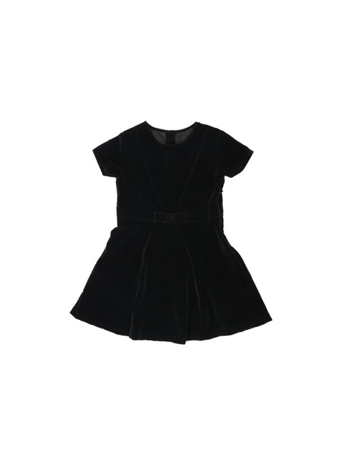 

United Colors of Benetton Girls Black Solid Fit and Flare Dress