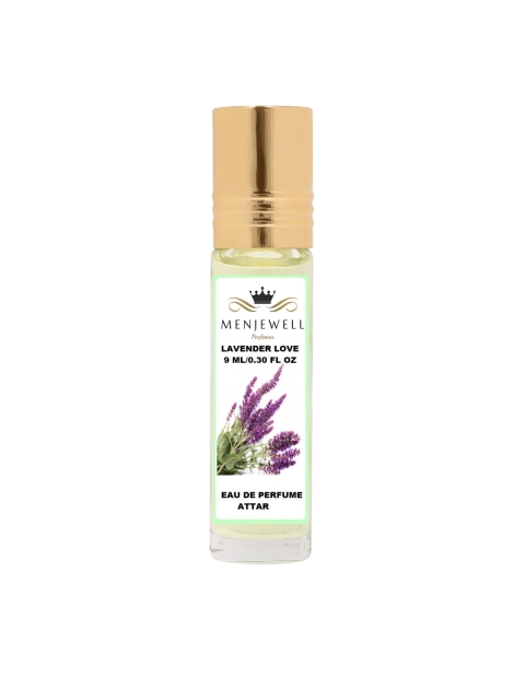 

Menjewell Lavender Love Natural Eau de Parfum Attar 9ml, Transparent