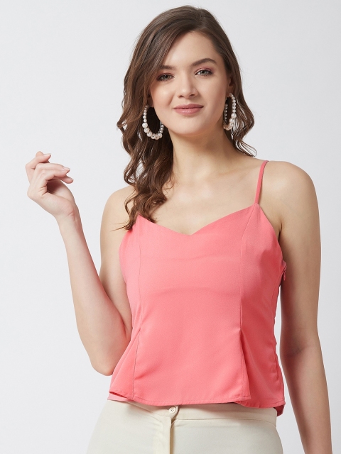 

MAGRE Women Pink Solid Top