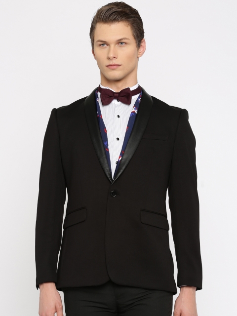 

INVICTUS Men Black Single-Breasted Slim Fit Party Tuxedo