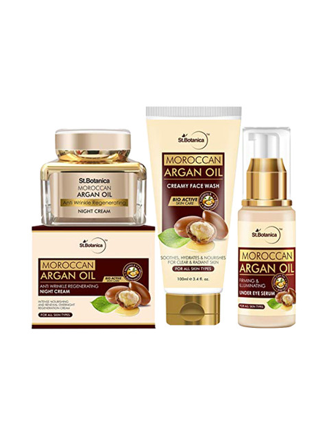 

St.Botanica Unisex Moroccan Argan Oil Skin Care Combo Pack, White